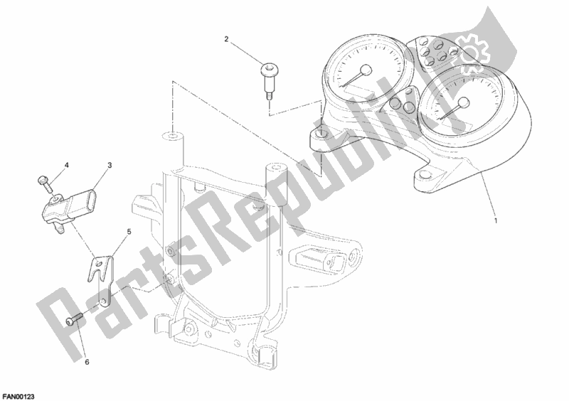 All parts for the Meter of the Ducati Sportclassic GT 1000 Touring USA 2009